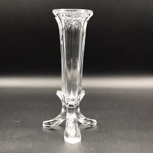 Vintage Cristal D’Arques Bandol Pattern Tri Foot Lead Crystal Bud Vase France